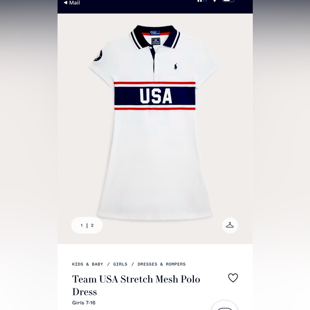Ralph Lauren - Team USA Stretch Mesh Polo Dress